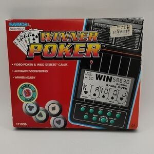 Radica Winner Poker Model 1710 Electronic Handheld Complete In Box Like New